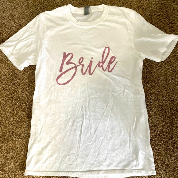 Small white bride short sleeve tshirt (Never Worn) - Picture 1 of 1